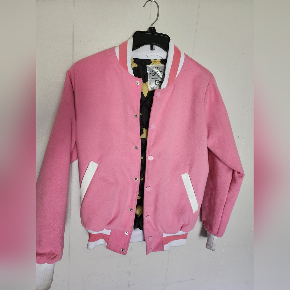 XXS STEVEN UNIVERSE Daylight Curfew Pink Varsity Jacket